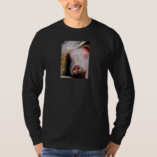 Sova för gris t-shirt (Framsida)