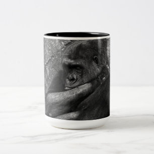 Sova gorillaprimat Två-Tonad mugg