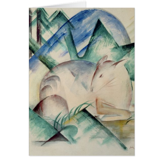 Sova hjort hälsningskort (Framsidan)