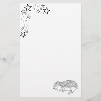 Sova igelkottpapper brevpapper