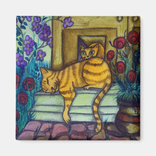 Sova katten magnet