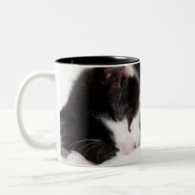 Sova kattungen Två-Tonad mugg (Vänster)