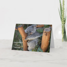 Sova koalaen, pensiongrattis som är gullig kort