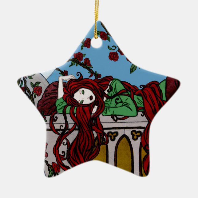 Sova Rapunzel Julgransprydnad Keramik (Framsidan)