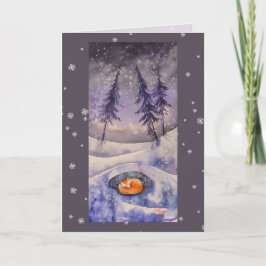 Sova rävkortet helgkort