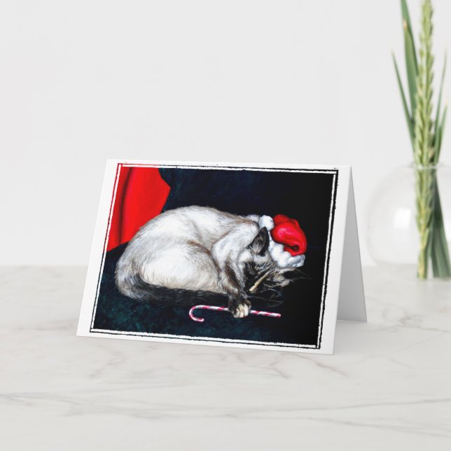 Sova Santa klor Helgkort (Framsida)