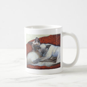 Sova Siamese kattkonst Kaffemugg