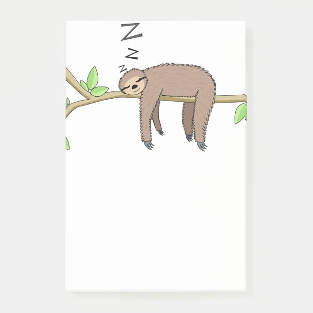 Sova sloth post-it block (Framsida)