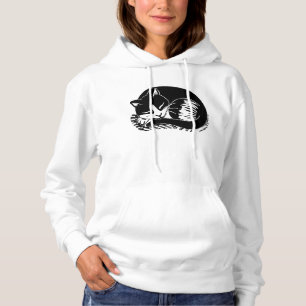 Sova smokingkattkvinna hoodien för Pullover för T Shirt