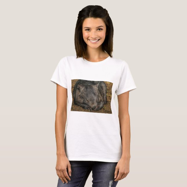 Sova Wombat T Shirt (Hel framsida)