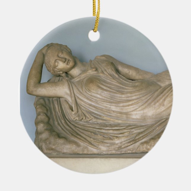 Sovande Ariadne, Hellenistic från Alexandria, 2nd Julgransprydnad Keramik (Framsidan)