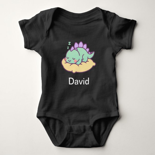 Sovande Baby Dino på kudde   T Shirt (Framsida)