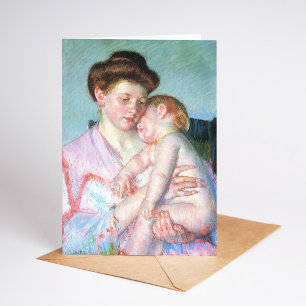 Sovande baby Mary Cassatt Kort