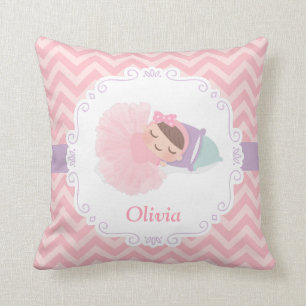 Sovande ballerina babyflicka rumsdekoration kudde
