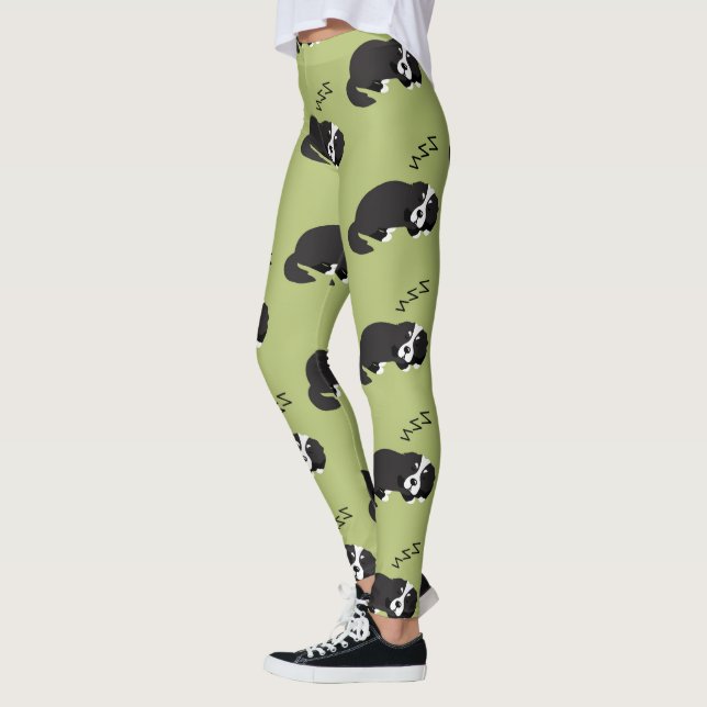 Sovande Berner Sennenhund Djurälskare ZZZ Leggings (Vänster)