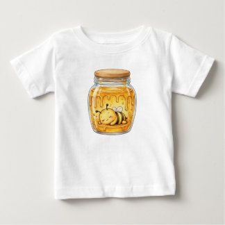 Sovande Bie i Honungsburk - Söt Akvarell T Shirt