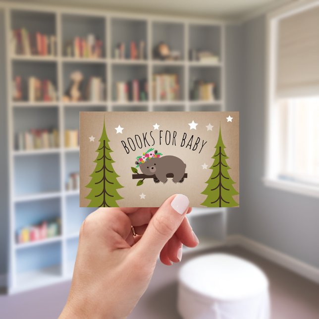 Sovande Björnunge Berg Flicka Bok Begäran Tilläggskort (Skapare uppladdad)