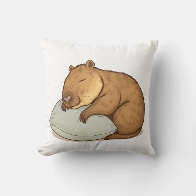 sovande Capybara Sleepybara Kudde (Framsida)