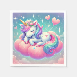 Sovande enhörning Alla hjärtans dag present Kuddco Pappersservett