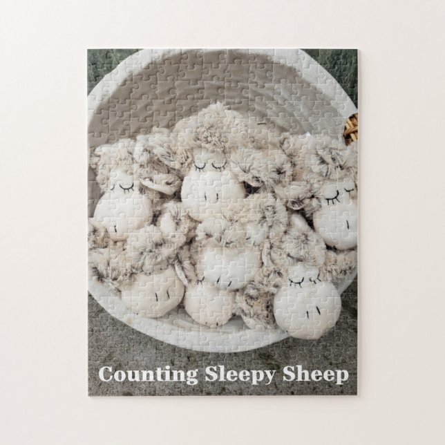 Sovande Får Pussel, 28 cm x 36 cm, 252 st Pussel (Vertikal)
