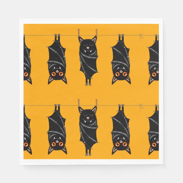 sovande fladdermöss pappersservett (Framsidan)