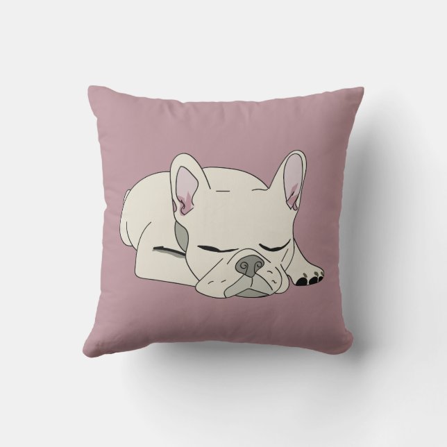 Sovande fransk bulldogg kudde (Baksida)