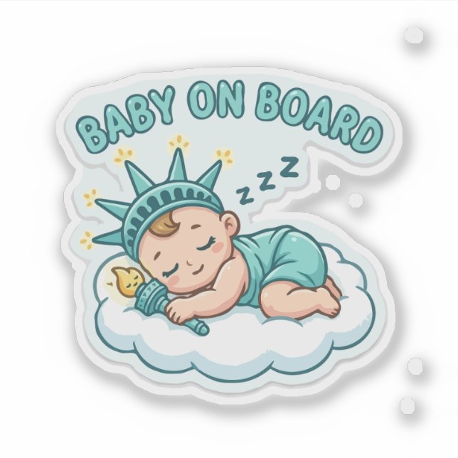 Sovande Frihetsgubben Baby Klistermärken (Framsida)