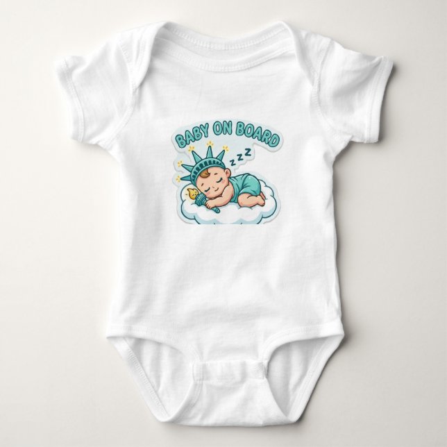 Sovande Frihetsgudinnan Baby T Shirt (Framsida)