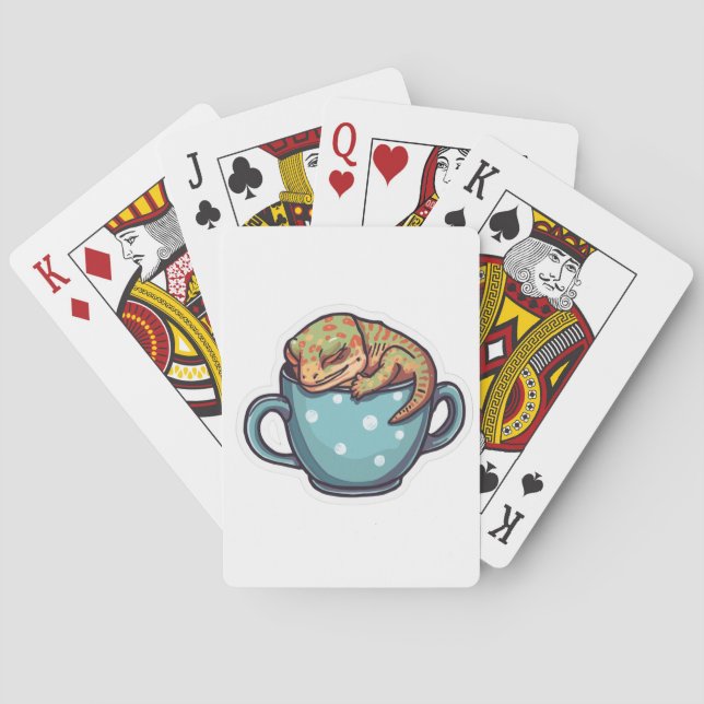 Sovande gecko casinokort (Baksidan)