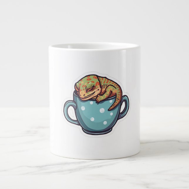 Sovande gecko jumbo mugg (Framsidan)