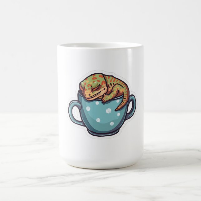 Sovande gecko kaffemugg (Center)