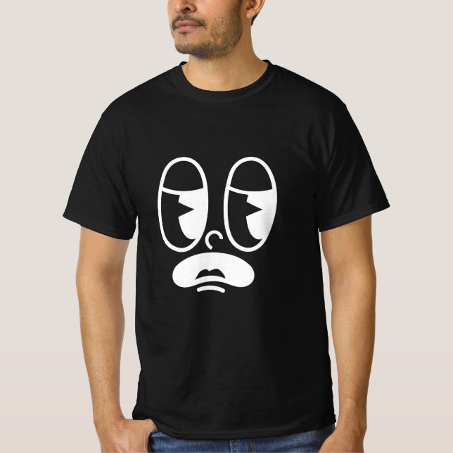 Sovande Glitch-ansikte T Shirt (Framsida)