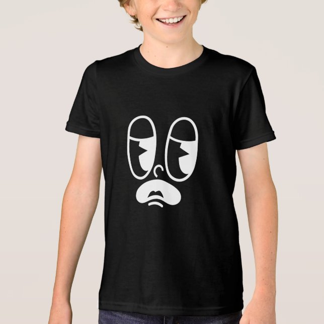Sovande Glitch-ansikte T Shirt (Framsida)