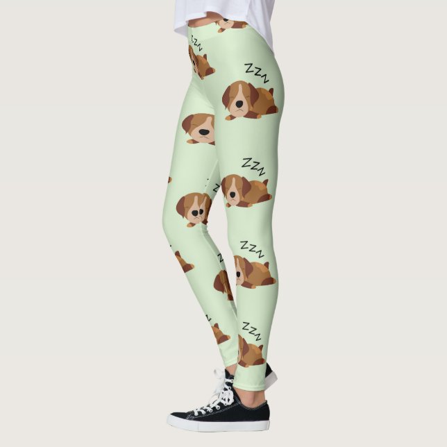 Sovande hundälskare av tysk korthårshund ZZZ Leggings (Vänster)