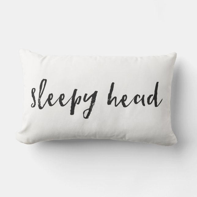 Sovande Huvud Typografi Kudde (Framsida)