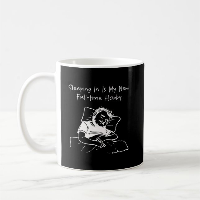 Sovande i Ny Heltids Hobby Rolig Avslappnad Kaffemugg (Vänster)