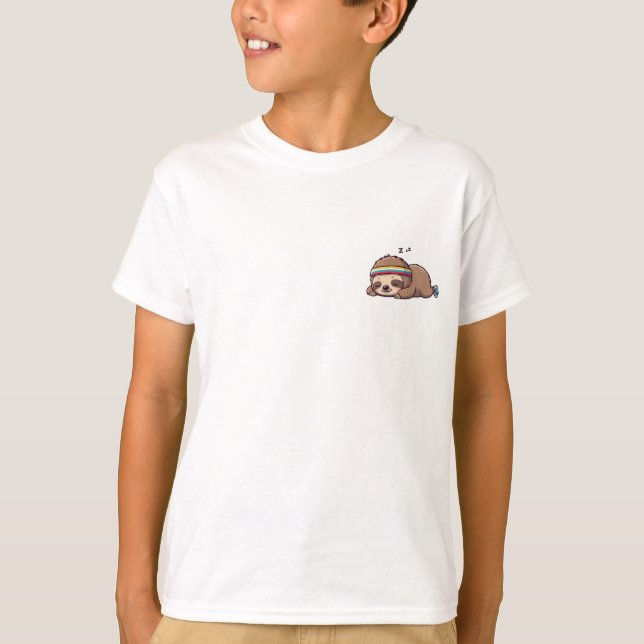 Sovande Idrottssengående Barn T Shirt (Framsida)