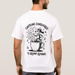 Sovande Kaffe Hund Vintage Tecknad Tröja
