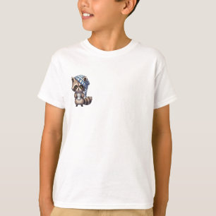 Sovande Kaffe Tvättbjörn Barn T Shirt