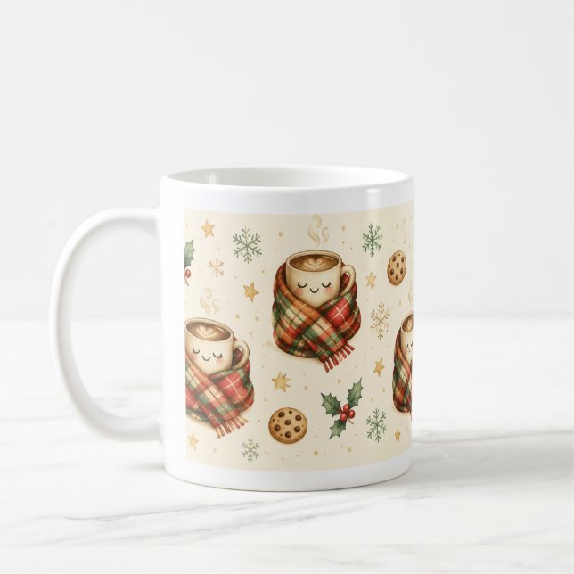 Sovande kakmuggar Mönster kakor julen Kaffemugg (Vänster)