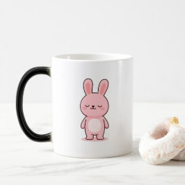 Sovande Kanin Minimal Kawaii Stil Magisk Mugg