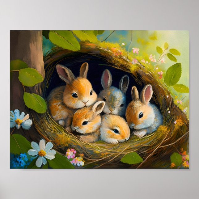 Sovande Kaniner 4 Poster (Framsidan)