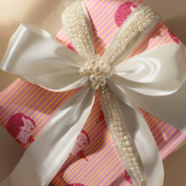 Sovande katt 1-årsdag gula ränder presentpapper