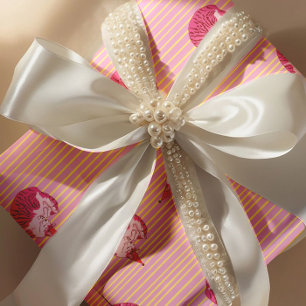Sovande katt 1-årsdag gula ränder presentpapper