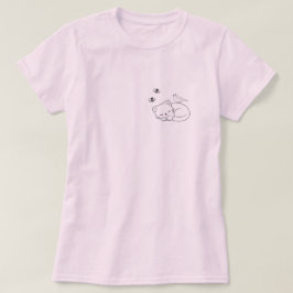 Sovande Katt Enkel T Shirt