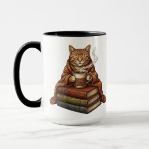 Sovande Katt Kaffe Mugg