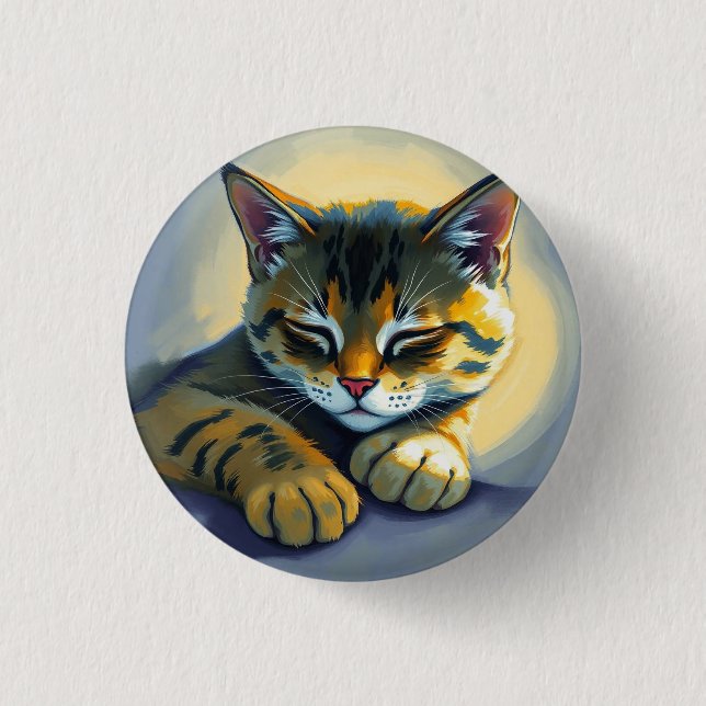 Sovande katt knapp (Framsida)