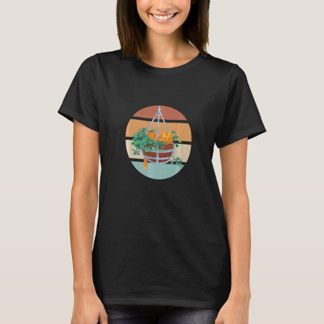 Sovande Katt Retro T Shirt (Framsida)