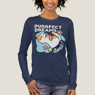 Sovande katt som kramar stjärna – Purrfekt drömmar T Shirt
