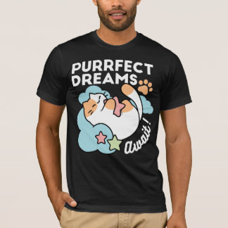 Sovande katt som kramar stjärna – Purrfekt drömmar T Shirt